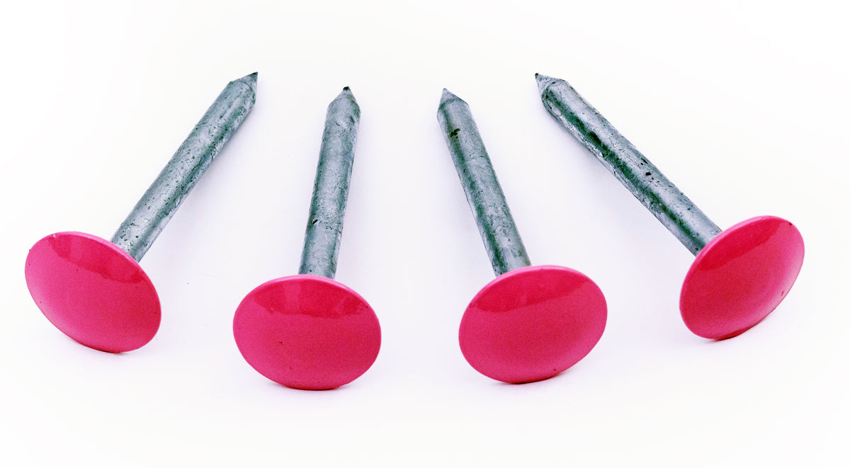 Low Profile Survey Stakes - Hi-Vis Pink - 4 Pack