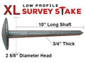 XL Low Profile Survey Stakes - Plain - 2 Pack