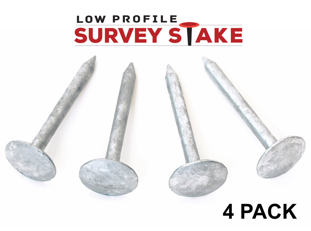 Low Profile Survey Stakes – Plain – 4-Pack